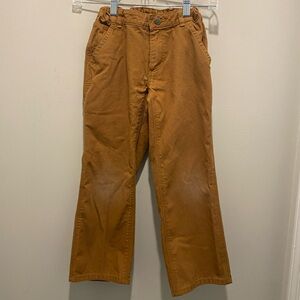 Carhartt Straight Leg Regular Pants Brown Boys Size 8 Casual Youth School EUC